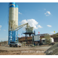 Portable HZS50 Concrete Mixer Plant With Cement Silo